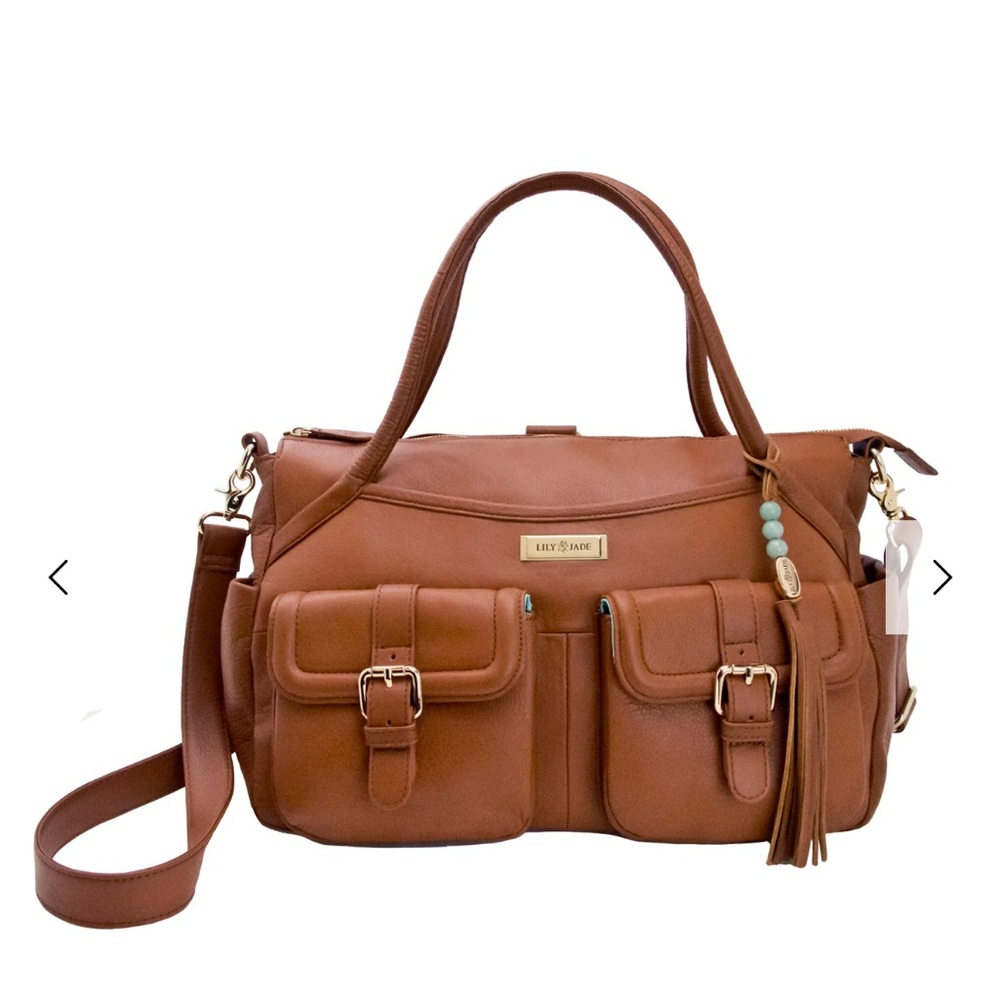 Luxurious Leather Baby Bag with Lotsa Pockets